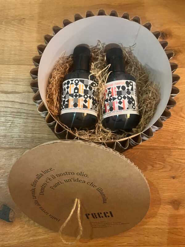 Confezione regalo sostenibile Rippotai x Oleificio Pecci